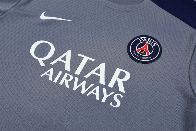 Ensemble Maillot Short PSG Homme/Enfant 2025 2026 Gris