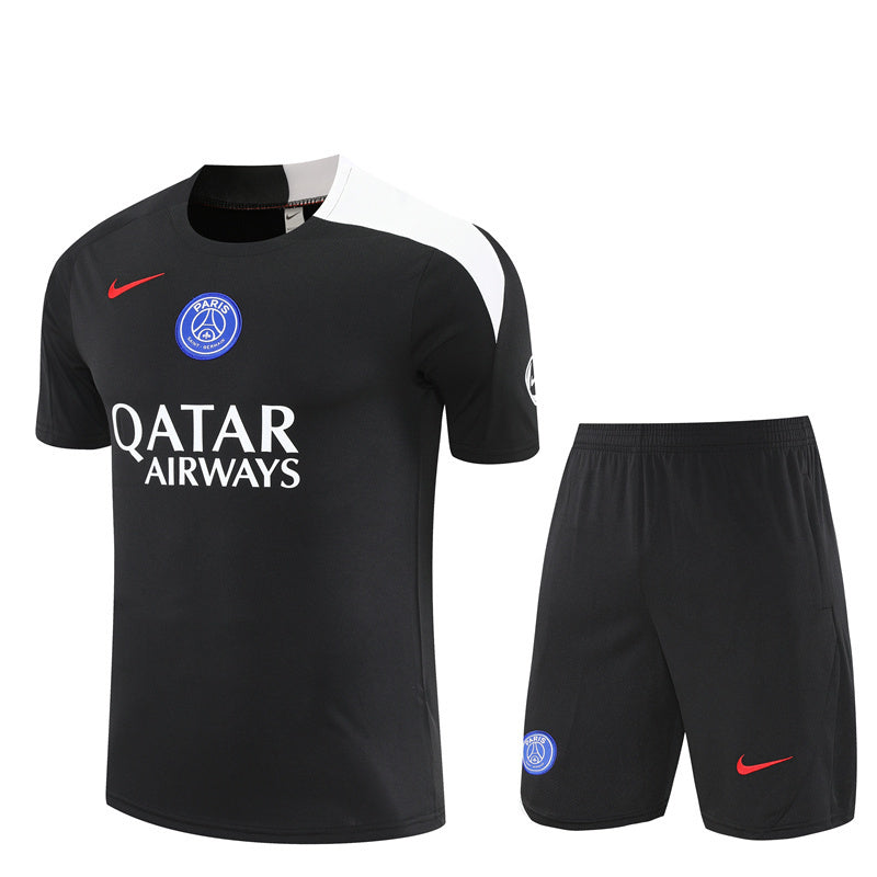 Ensemble Maillot Short PSG Homme/Enfant 2025 2026 Noir