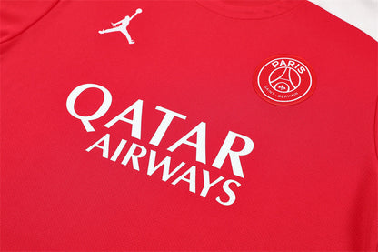 Ensemble Maillot Short PSG Homme/Enfant 2025 2026 Rouge Bleu