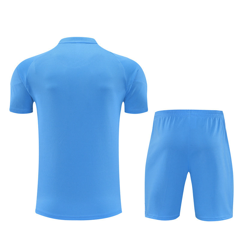 Ensemble Maillot Short Real Madrid Homme/Enfant 2025 2026 Bleu Ciel