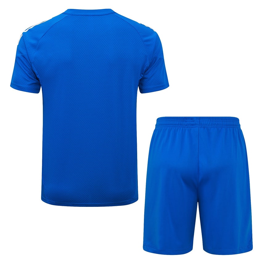 Ensemble Maillot Short Real Madrid Homme/Enfant 2025 2026 Bleu Clair