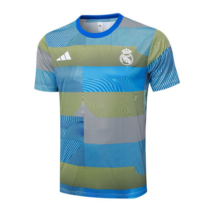 Ensemble Maillot Short Real Madrid Homme/Enfant 2025 2026 Bleu Jaune