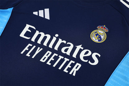 Ensemble Maillot Short Real Madrid Homme/Enfant 2025 2026 Bleu Royal