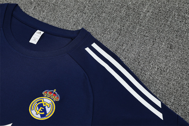 Ensemble Maillot Short Real Madrid Homme/Enfant 2025 2026 Bleu Royal