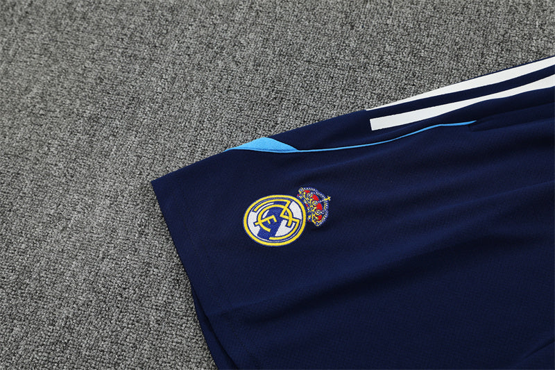 Ensemble Maillot Short Real Madrid Homme/Enfant 2025 2026 Bleu Royal