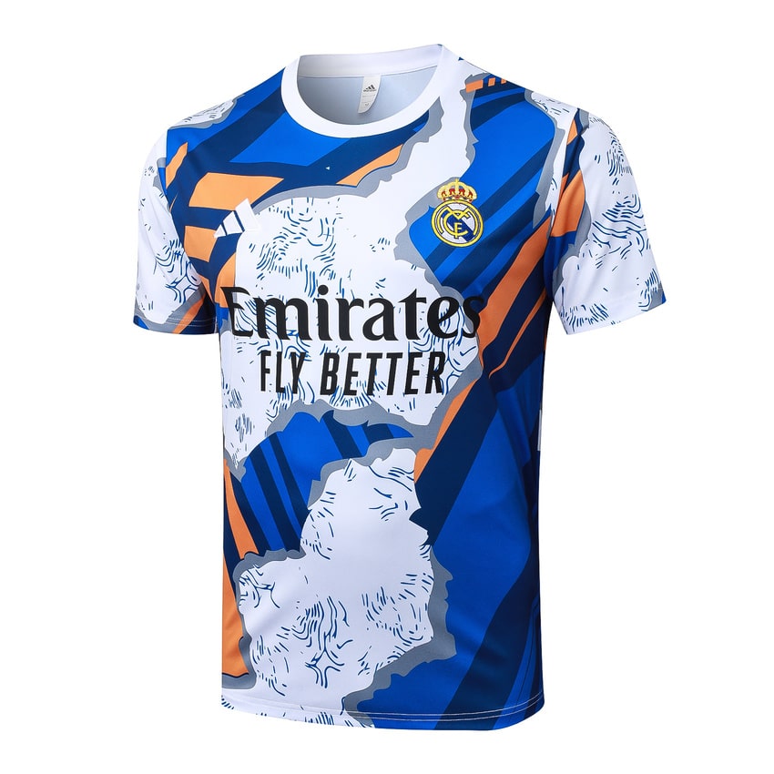 Ensemble Maillot Short Real Madrid Homme/Enfant 2025 2026 Bleu Tache