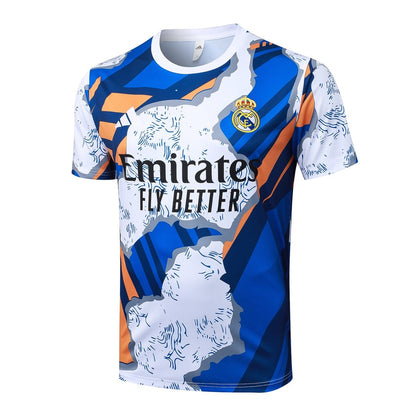 Ensemble Maillot Short Real Madrid Homme/Enfant 2025 2026 Bleu Tache