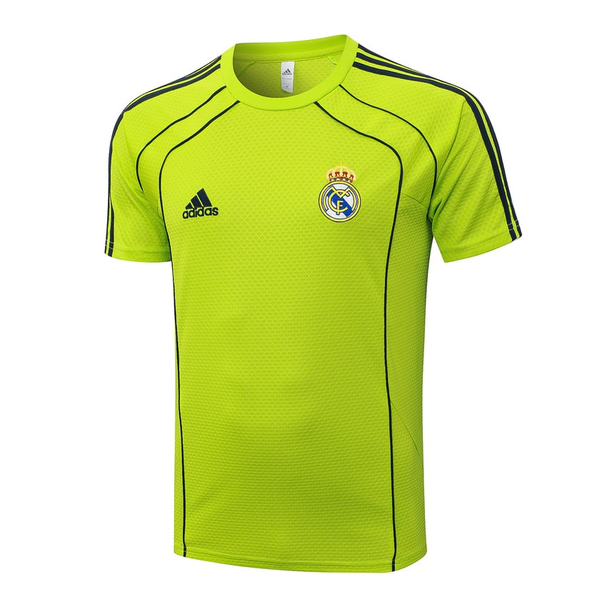 Ensemble Maillot Short Real Madrid Homme/Enfant 2025 2026 Jaune Foncé