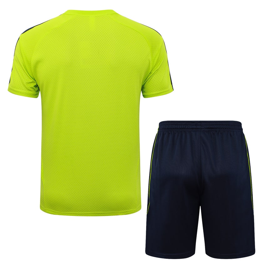 Ensemble Maillot Short Real Madrid Homme/Enfant 2025 2026 Jaune Foncé