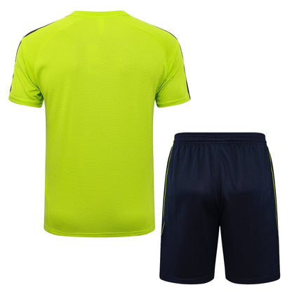 Ensemble Maillot Short Real Madrid Homme/Enfant 2025 2026 Jaune Foncé