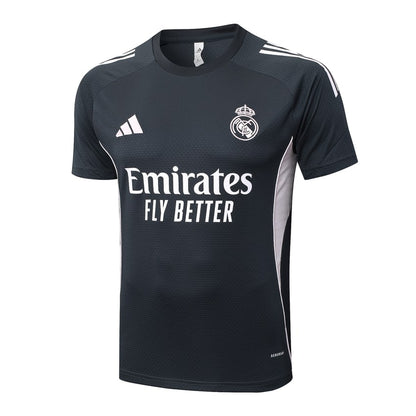 Ensemble Maillot Short Real Madrid Homme/Enfant 2025 2026 Noir Clair