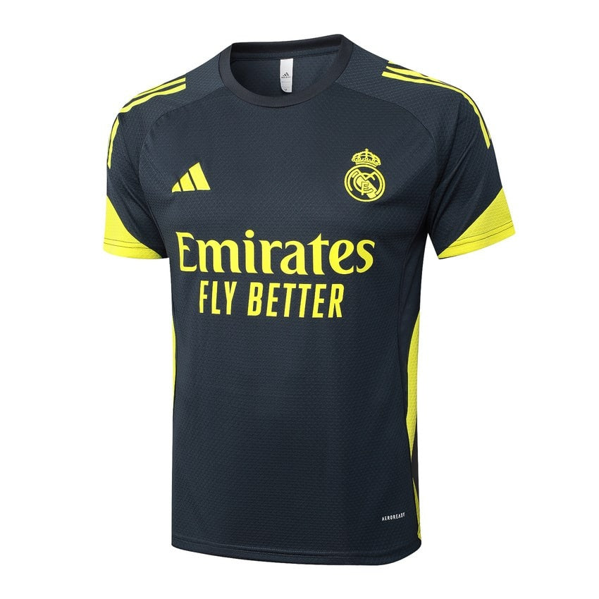 Ensemble Maillot Short Real Madrid Homme/Enfant 2025 2026 Noir Foncé