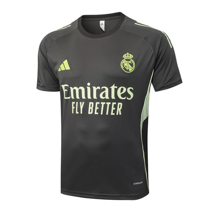 Ensemble Maillot Short Real Madrid Homme/Enfant 2025 2026 Noir Jaune
