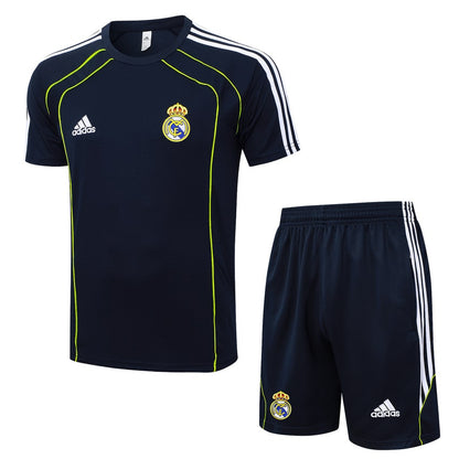 Ensemble Maillot Short Real Madrid Homme/Enfant 2025 2026 Noir Nuit