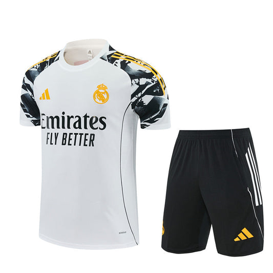 Ensemble Maillot Short Real Madrid Marvel Homme/Enfant 2025 2026 Blanc