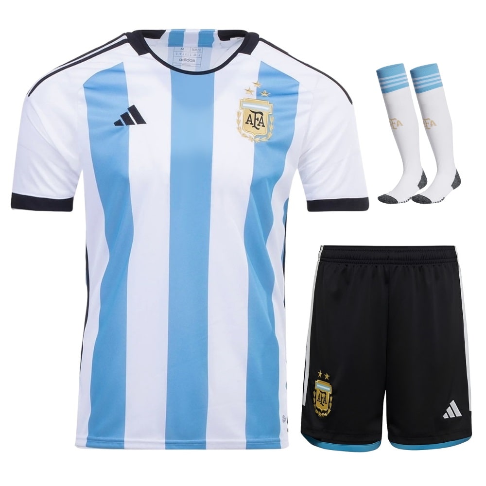 Maillot Argentine 3 étoiles Enfant Exterieur 2023