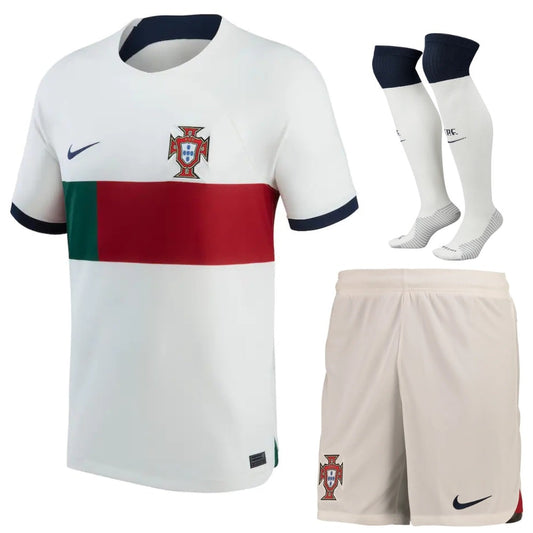 Maillot Portugal Enfant Extérieur Blanc 2023