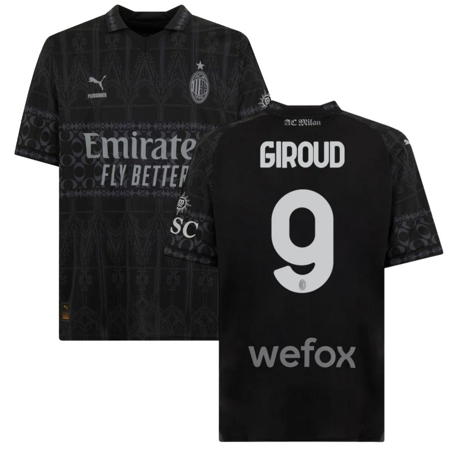 Maillot Kit Enfant Milan AC X Pleasures Noir 2023-2024