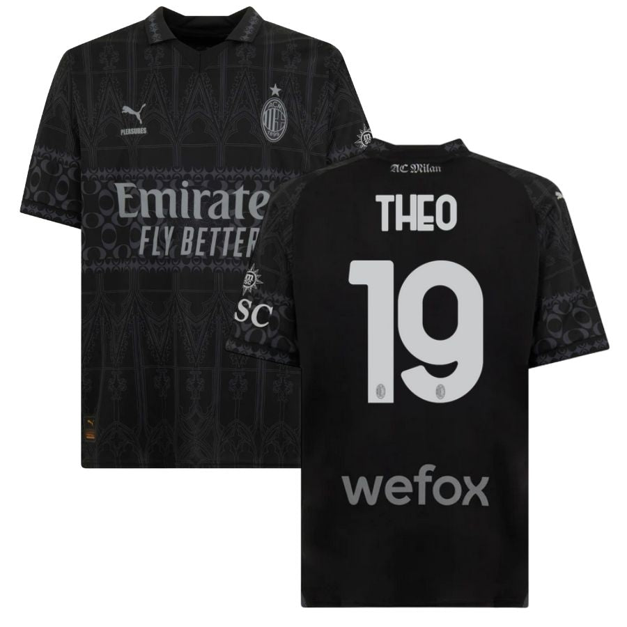 Maillot Kit Enfant Milan AC X Pleasures Noir 2023-2024