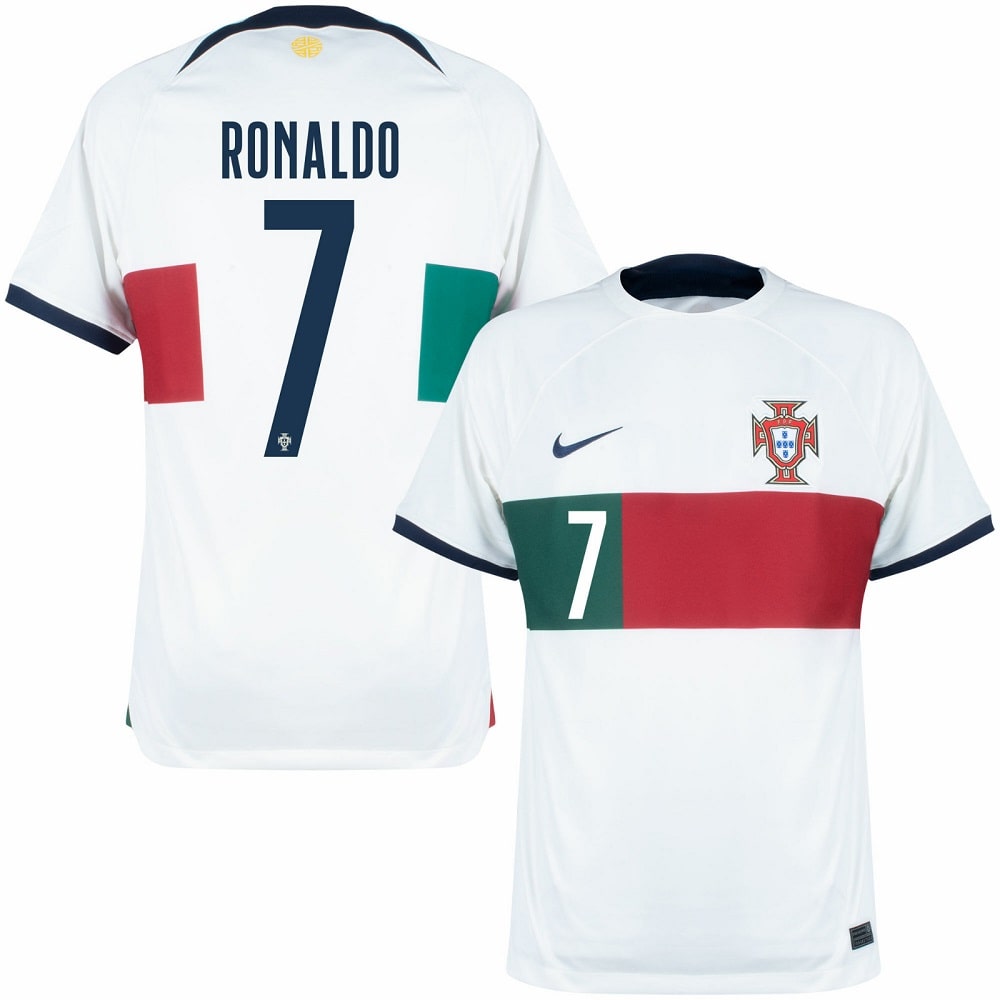 Maillot Portugal Enfant Extérieur Blanc 2023