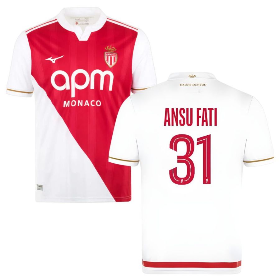 Maillot AS Monaco Domicile Homme 2025 2026