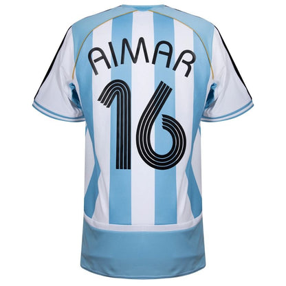 Maillot Argentine Aimar Adidas Domicile Homme 2006