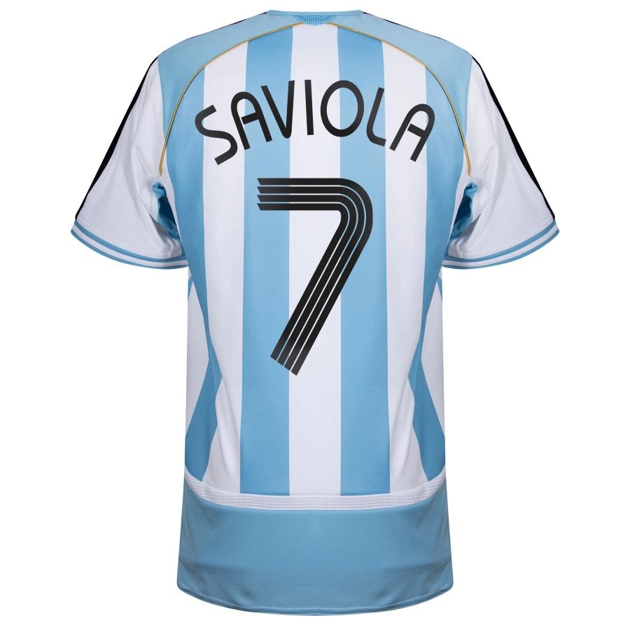 Maillot Argentine Saviola Adidas Domicile Homme 2006