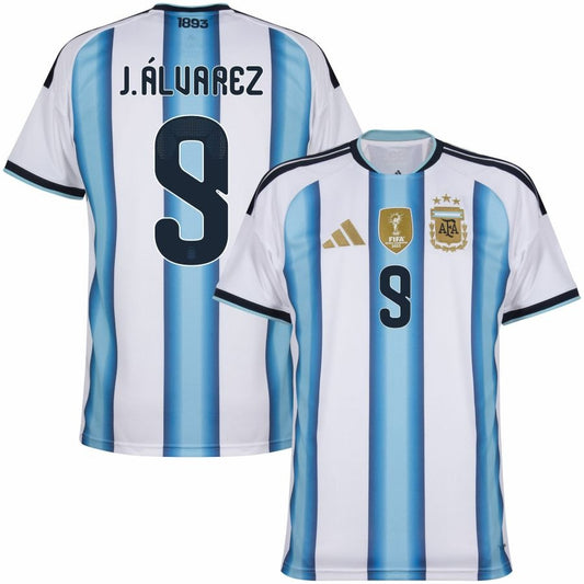 Maillot Argentine J. Álvarez 3 étoiles Domicile Homme 2026 2027