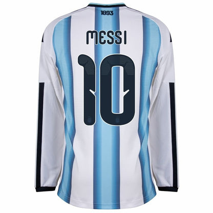Maillot Argentine Messi 3 étoiles Homme Domicile Manches Longues 2026 2027