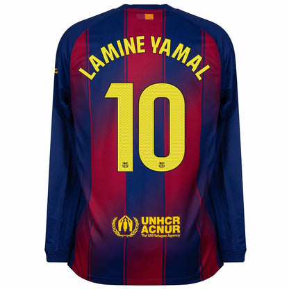 Maillot Lamine Yamal Barca Manches Longues Domicile Homme 2025 2026