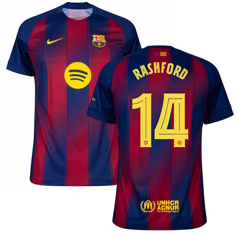 Maillot Barca Rashford 14 Domicile Homme 2025 2026