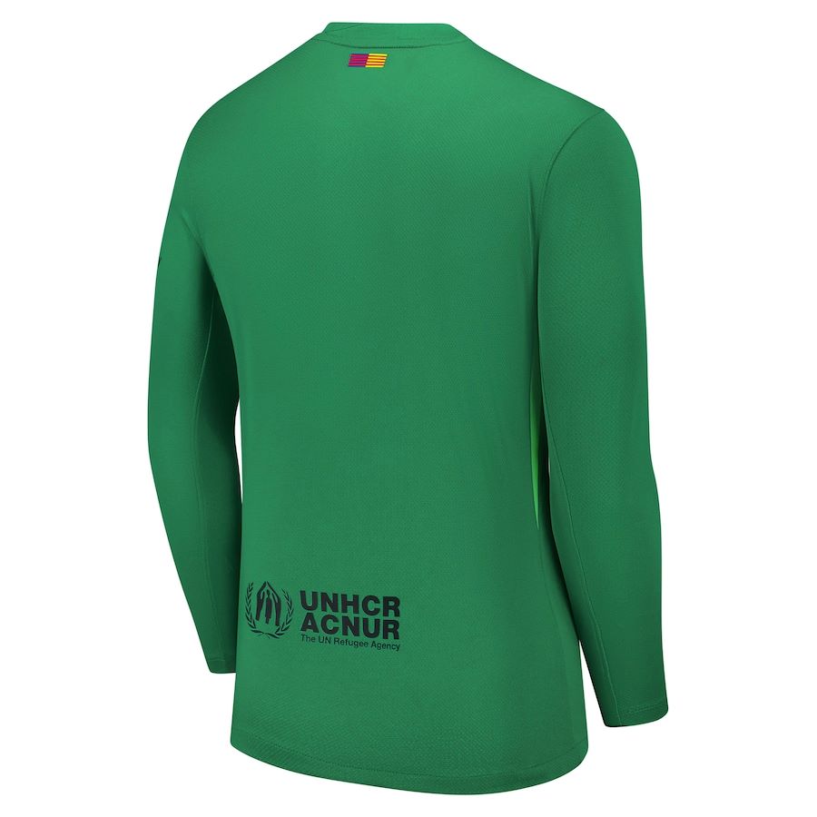 Maillot Barcelone Gardien Homme Manches Longues 2025 2026 Vert