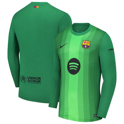 Maillot Barcelone Gardien Homme Manches Longues 2025 2026 Vert