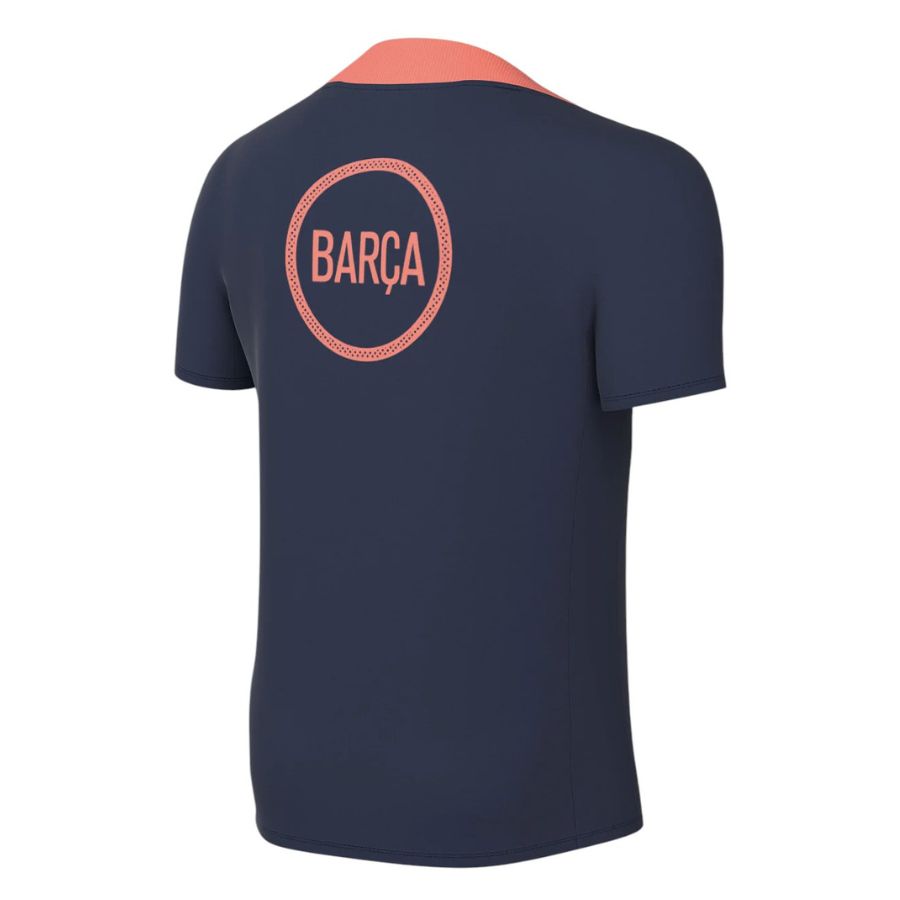 Maillot Pre-Match Barcelone 2025 2026 Homme/Enfant Bleu/Orange