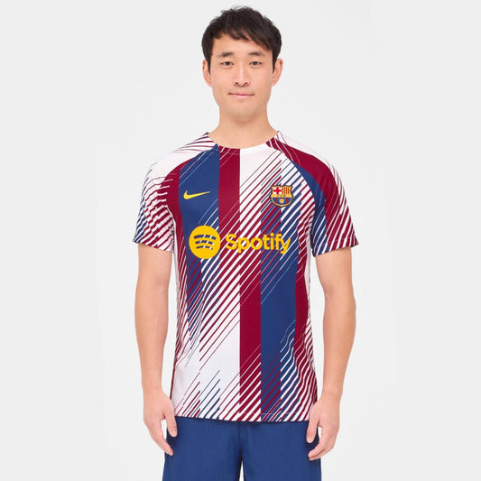 Maillot Training Barcelone 2024 Homme/Enfant Blanc