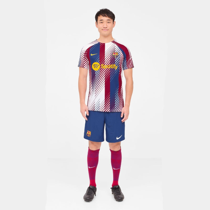 Maillot Training Barcelone 2024 Homme/Enfant Blanc