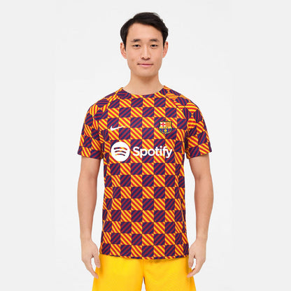 Maillot Training Barcelone 2024 Homme/Enfant Jaune