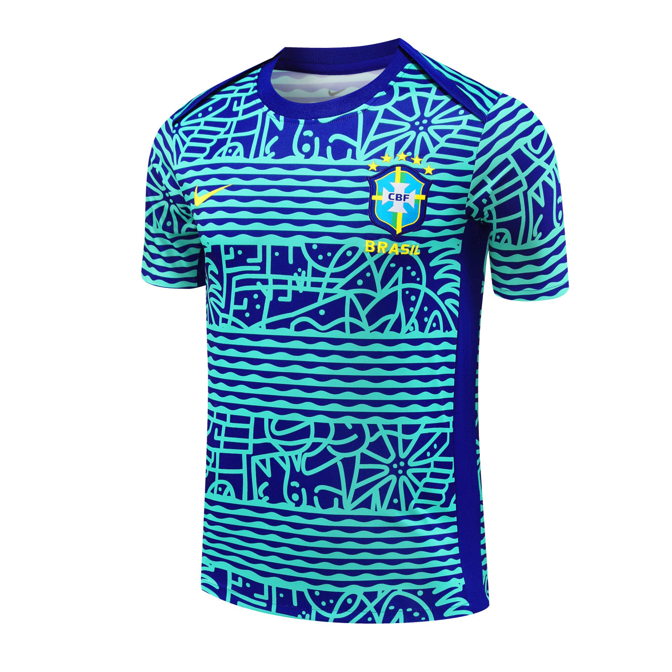 Maillot Training Brésil Bleu Vert Homme/Enfant 2025 2026