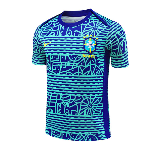 Maillot Training Brésil Bleu Vert Homme/Enfant 2025 2026