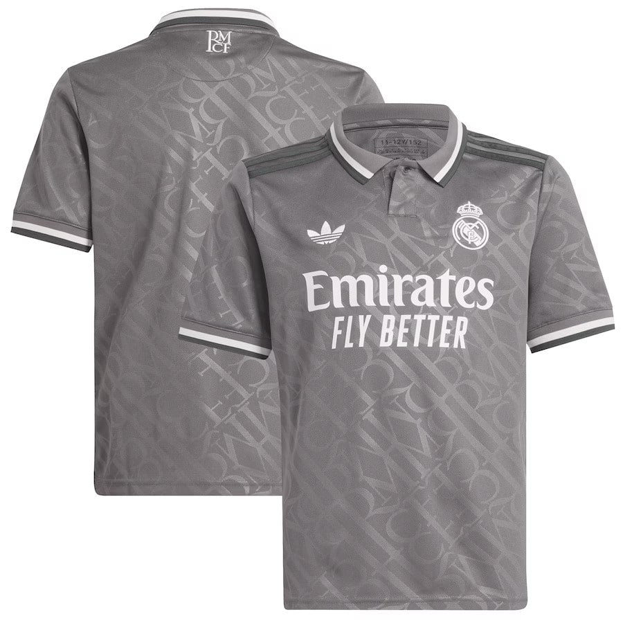 Maillot Mbappe Real Madrid Kit Enfant Third 2024 2025 Noir