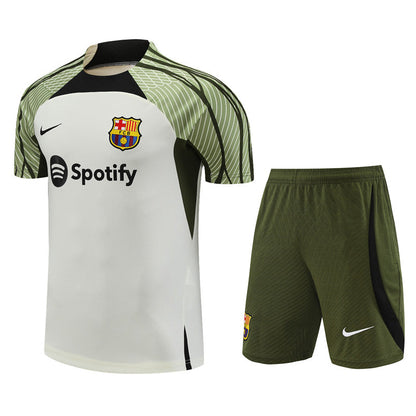 Maillot Training Barcelone Blanc Homme/Enfant 2023-2024