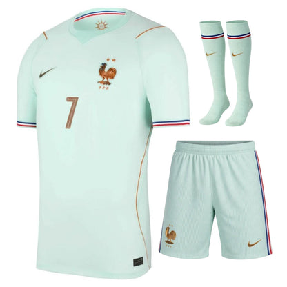 Nouveau Maillot Kit Enfant France Dembele Exterieur Vert Coupe du Monde 2026