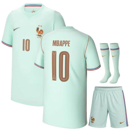 Nouveau Maillot Kit Enfant France Exterieur Vert Coupe du Monde 2026
