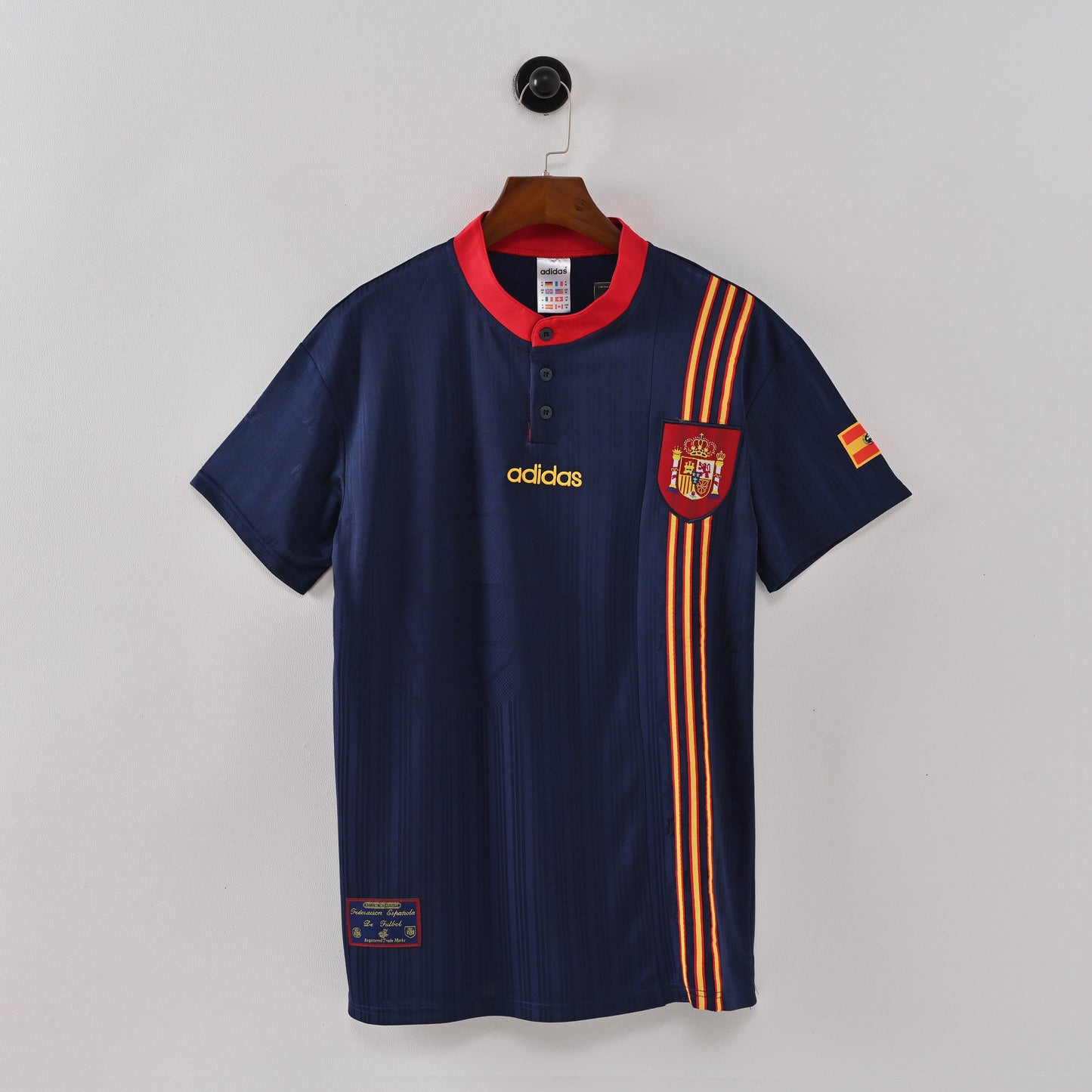 Maillot Espagne Retro Vintage 1996 Exterieur Homme