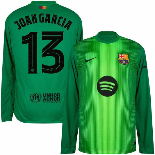 Maillot Barcelone Joan Garcia Gardien Homme Manches Longues 2025 2026 Vert