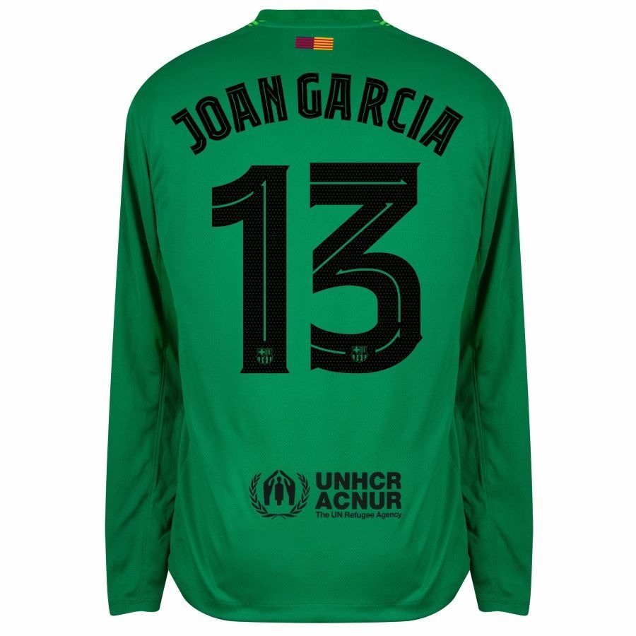 Maillot Barcelone Joan Garcia Gardien Homme Manches Longues 2025 2026 Vert