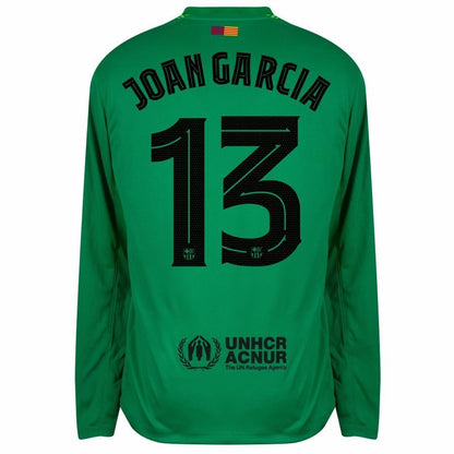 Maillot Barcelone Joan Garcia Gardien Homme Manches Longues 2025 2026 Vert