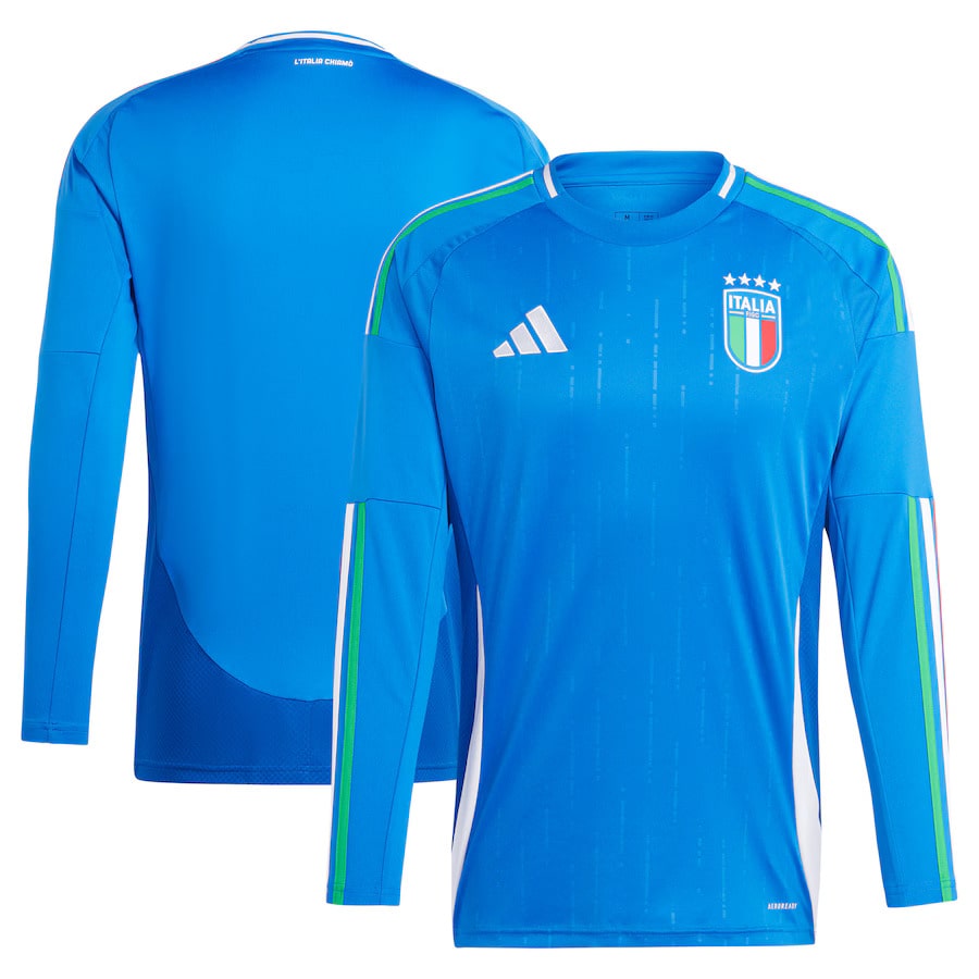 Maillot Italie Manches Longues Homme Domicile 2024 2025