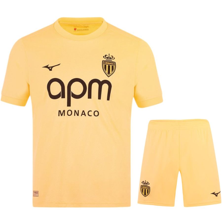 Maillot AS Monaco Kit Enfant Third 2025 2026 Jaune