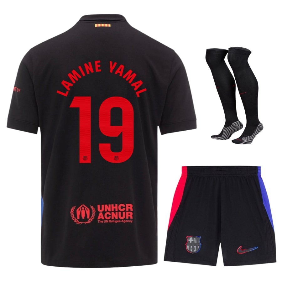 Maillot Kit Enfant Lamine Yamal Barcelone Exterieur 2024 2025